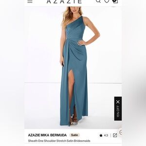 Azazie Mika Stretch Satin Dress Bermuda